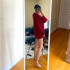Aritzia TNA red long hoodie